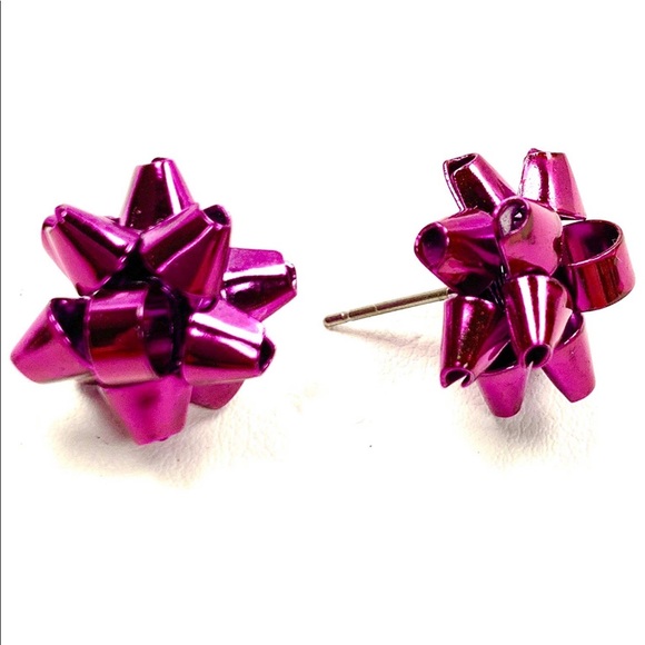 kate spade Jewelry - Kate Spade Hot Pink Bourgeois Bow Earrings
